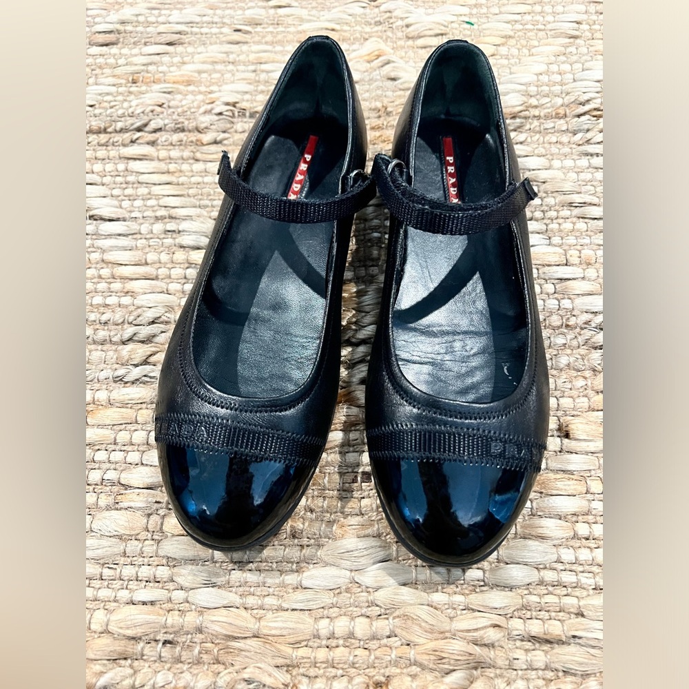 PRADA Leather Mary Jane Flats Women’s US Size 8